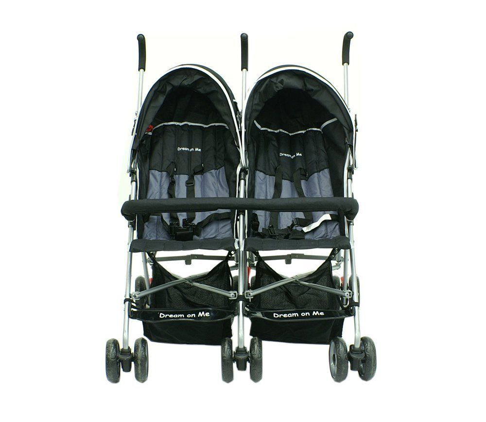Lightweight umbrella stroller folded showing compact size for travel