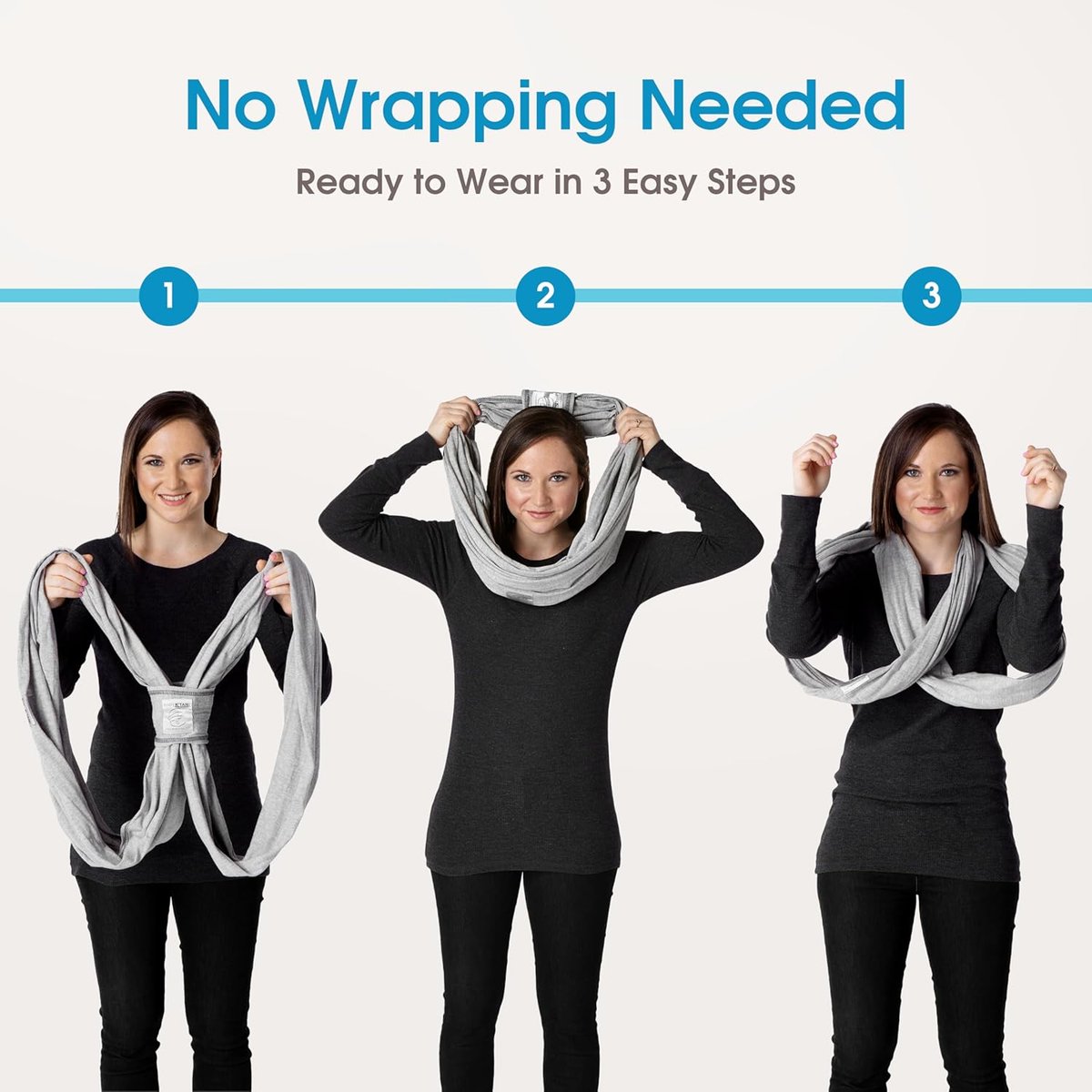 Baby K'tan wrap carrier for shopping