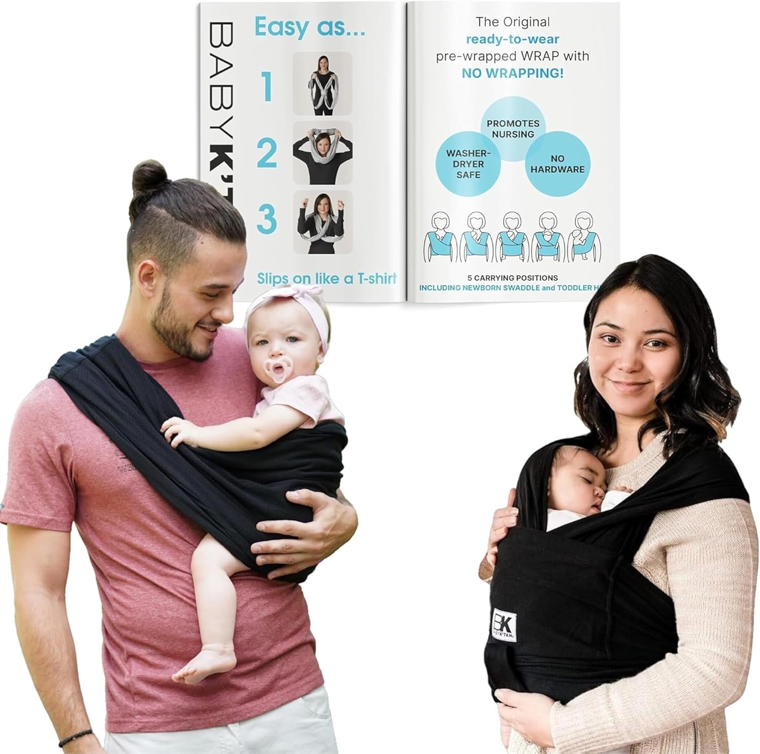 Baby K'tan wrap carrier for shopping