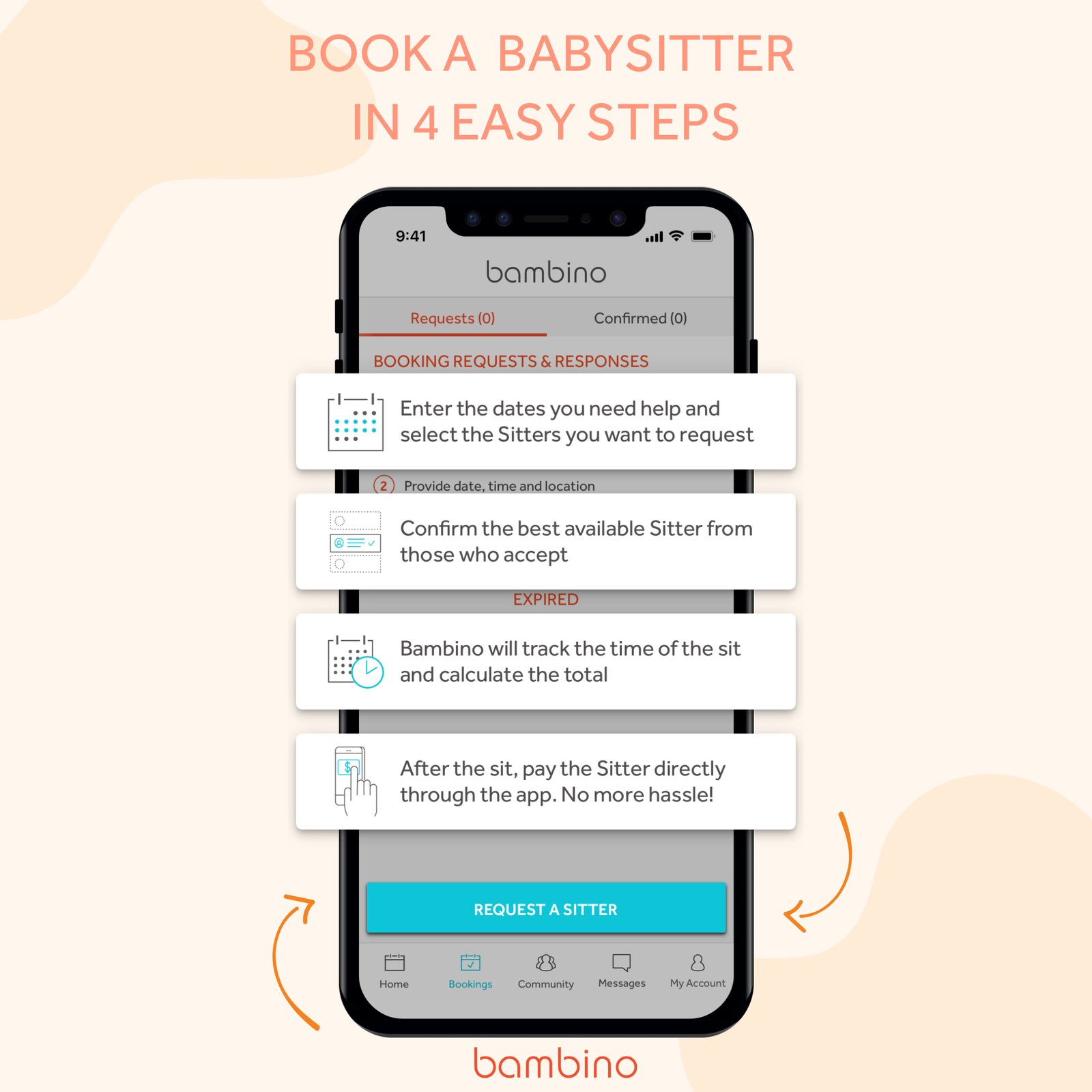 Bambino neighborhood babysitting app