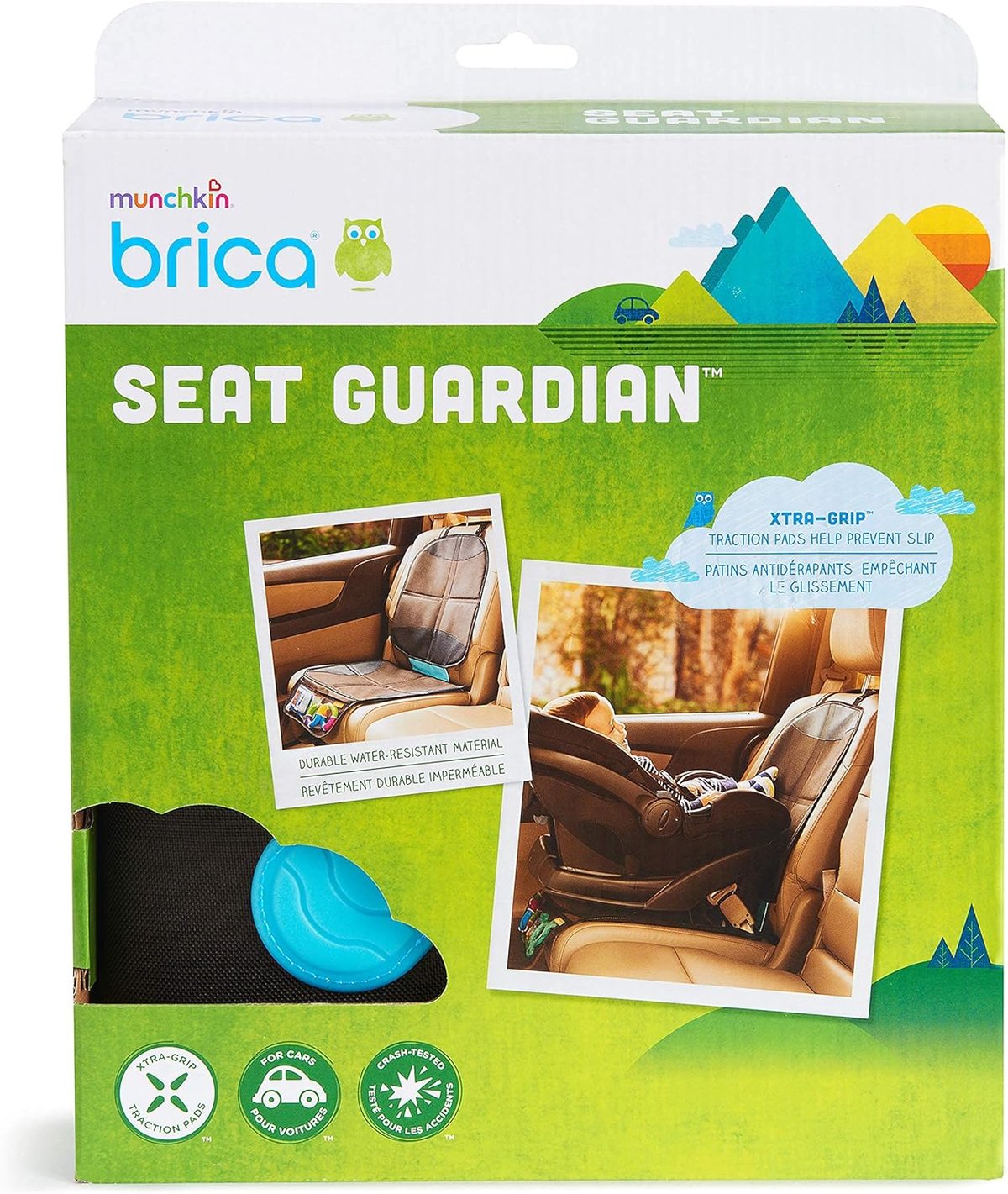 Brica Seat Guardian car seat protector with color safe technology