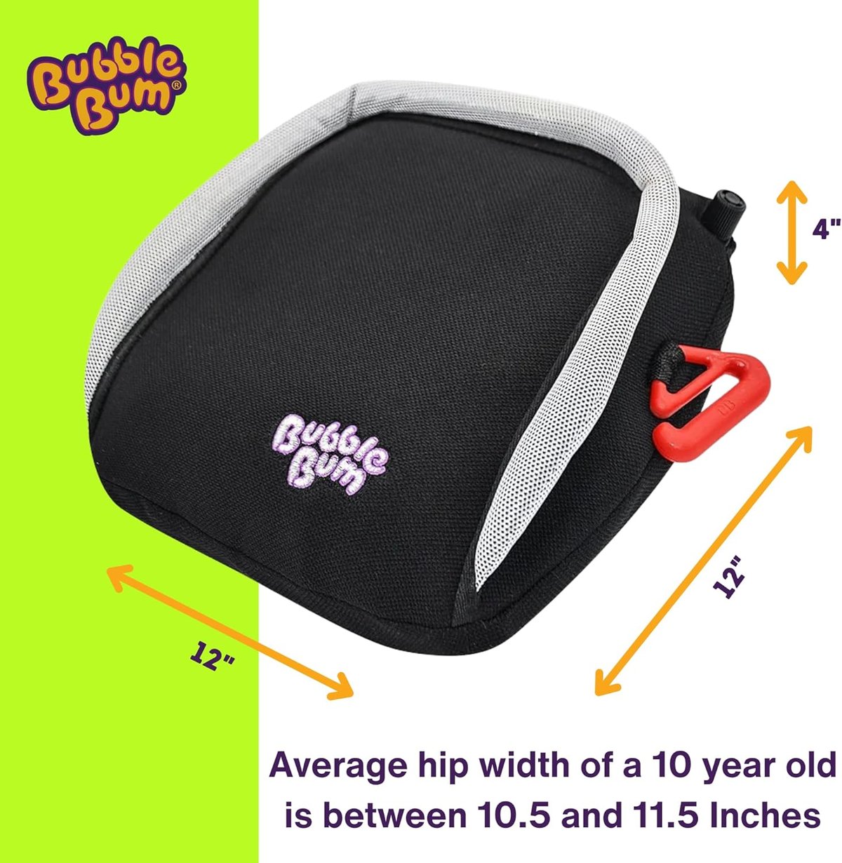 BubbleBum inflatable travel booster seat in pink