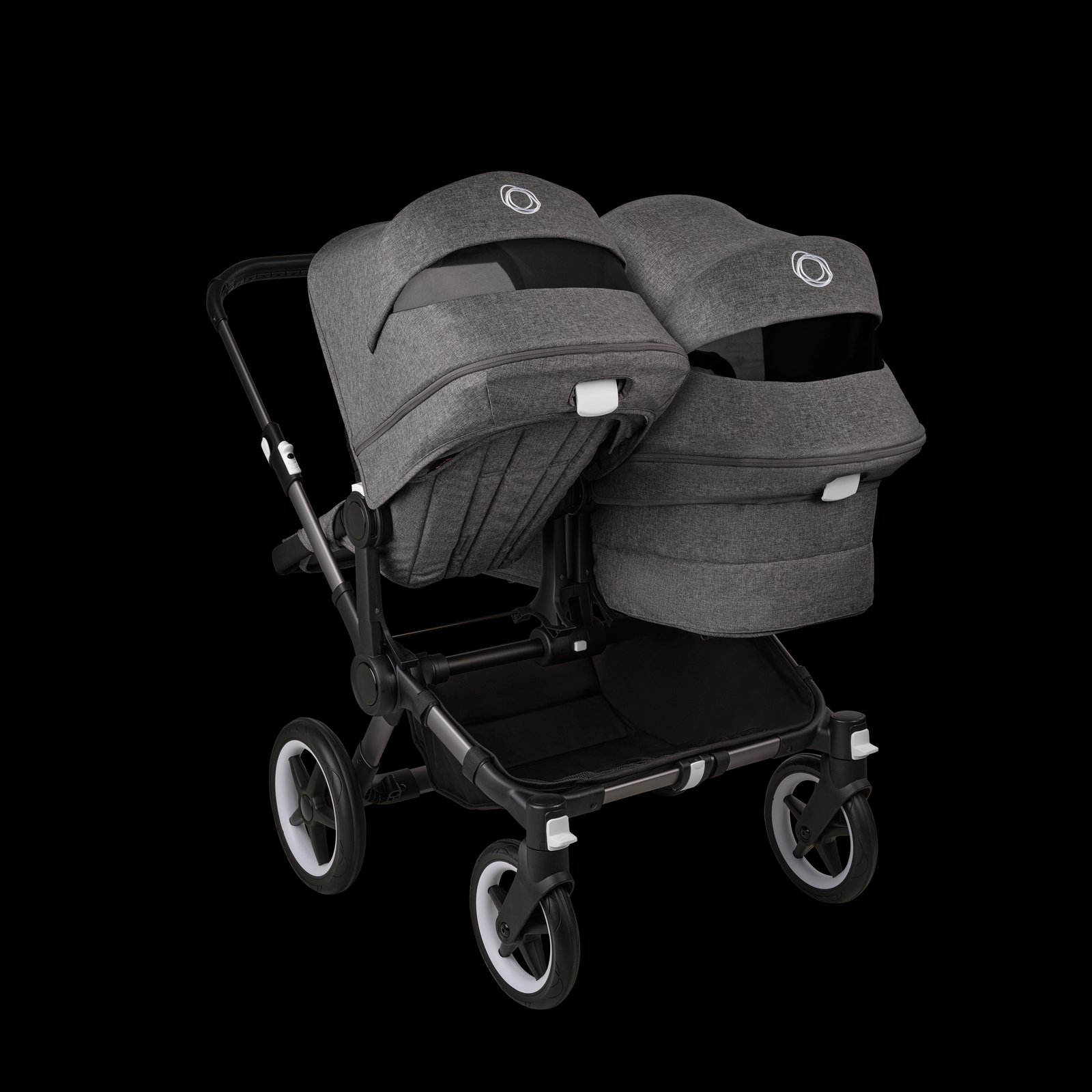 Bugaboo Donkey 5 Duo side-by-side double stroller in midnight black