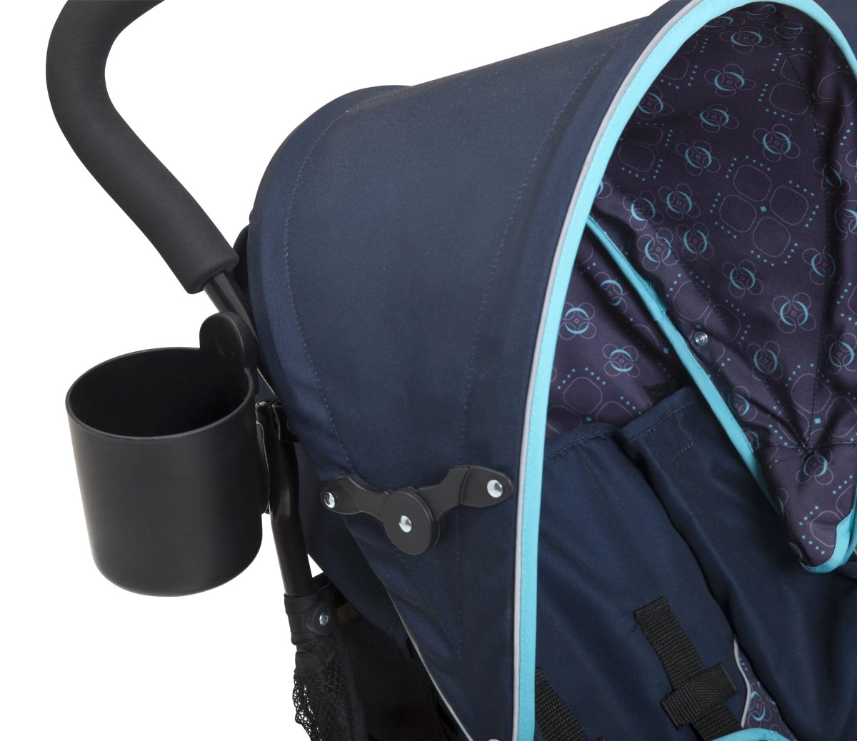 Delta Children LX side-by-side double umbrella stroller in grey