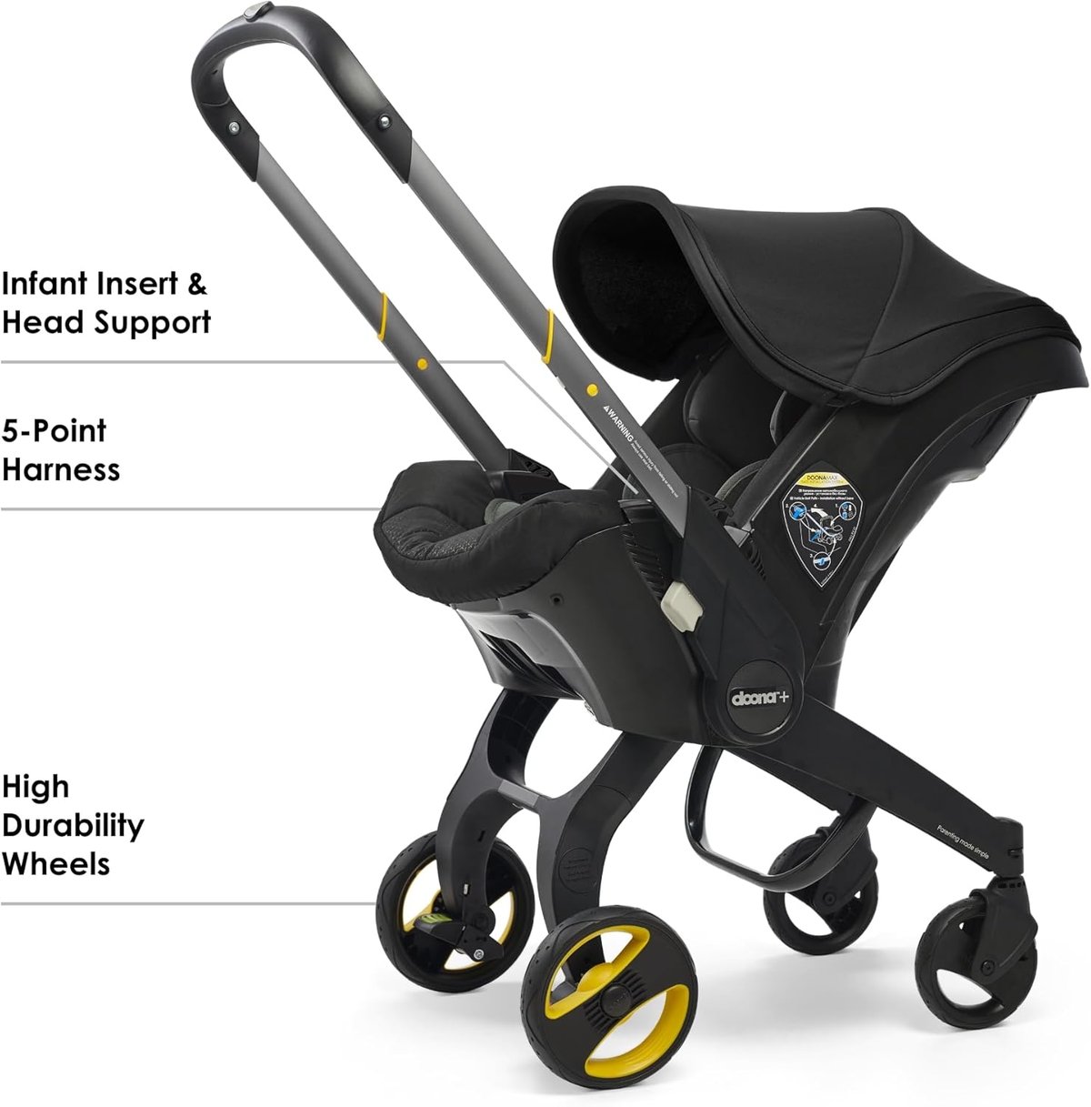 Doona infant car seat and stroller in Nitro Black