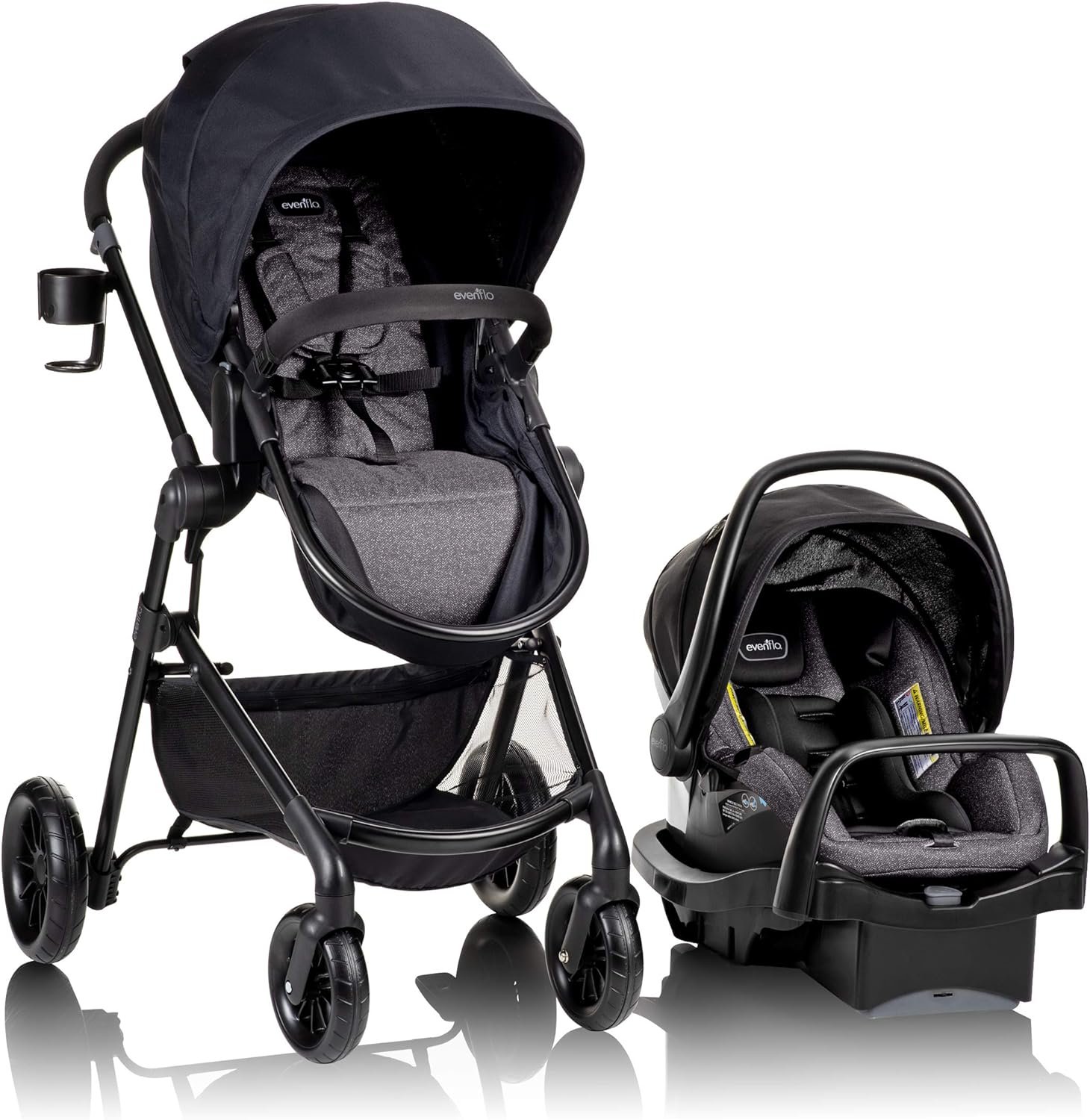 Evenflo Pivot Modular travel system with SafeMax car seat