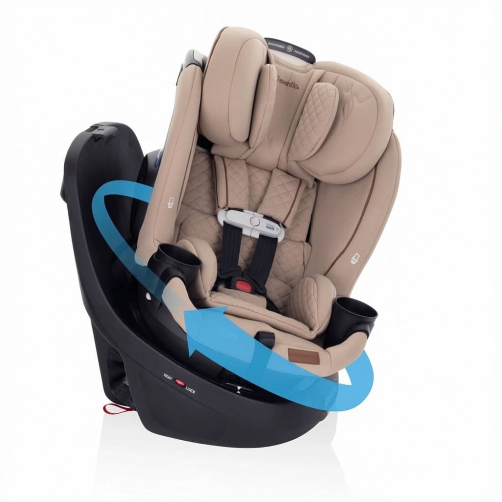 Evenflo Revolve360 Slim convertible car seat with rotating base