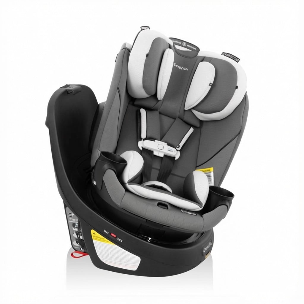 Evenflo Revolve360 Slim convertible car seat with rotating base