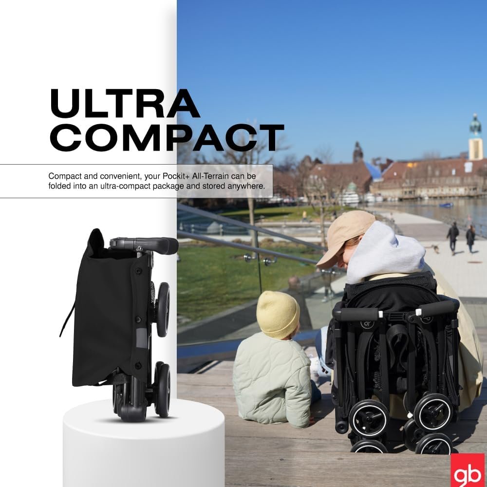 GB Pockit Plus all-terrain ultra compact stroller in Night Blue