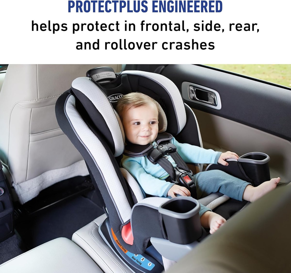 Graco Extend2Fit 3-in-1 convertible car seat in Gotham black