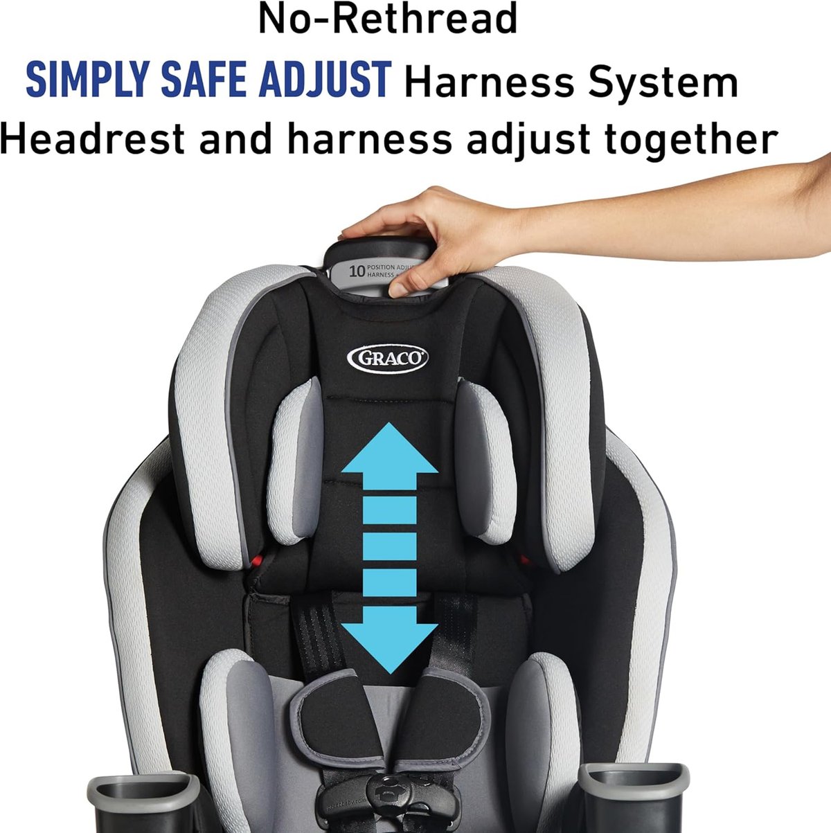 Graco Extend2Fit 3-in-1 convertible car seat in Gotham black