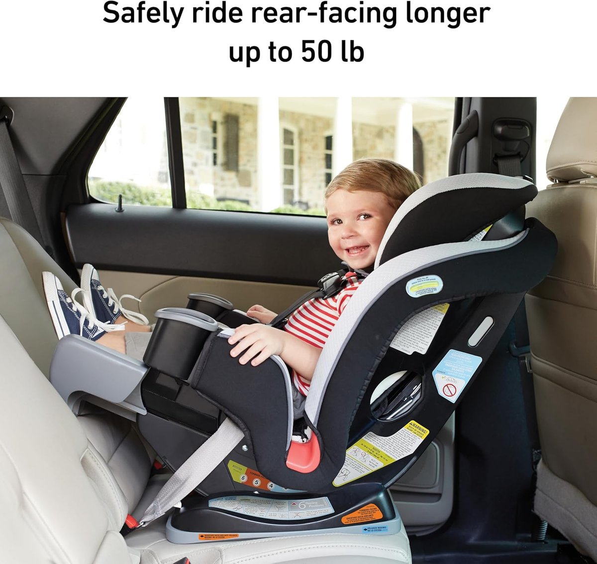 Graco Extend2Fit 3-in-1 convertible car seat in Gotham black