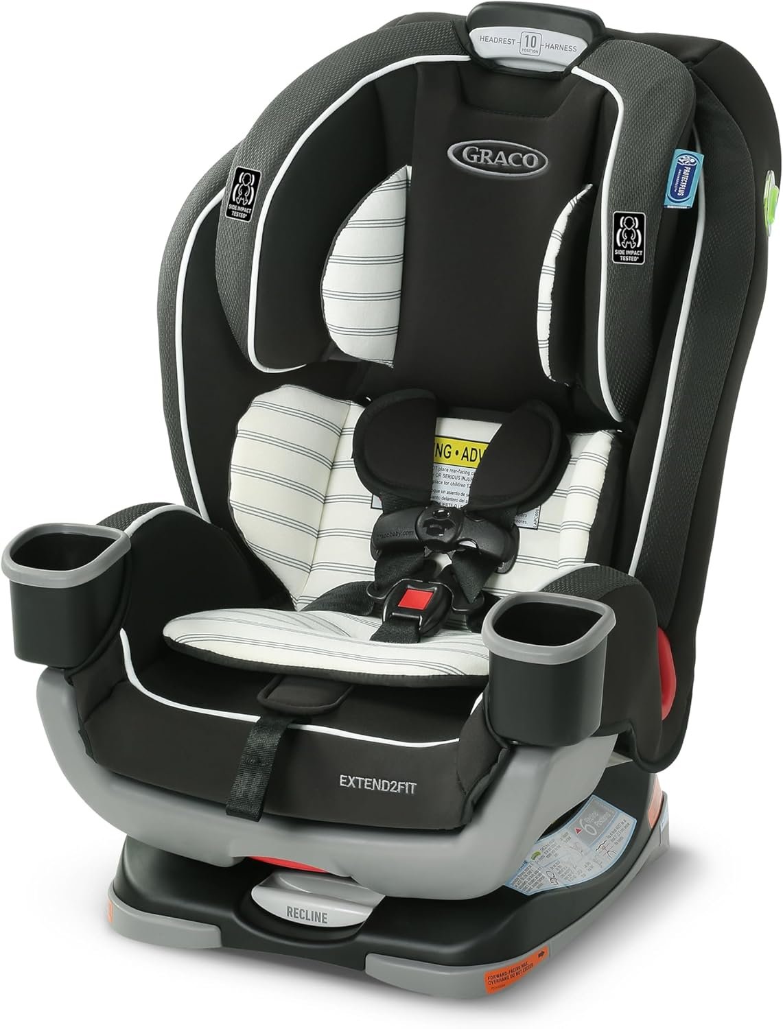 Graco Extend2Fit 3-in-1 convertible car seat in Gotham black