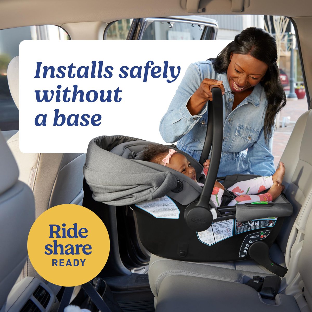 Graco GoMax baseless install in car