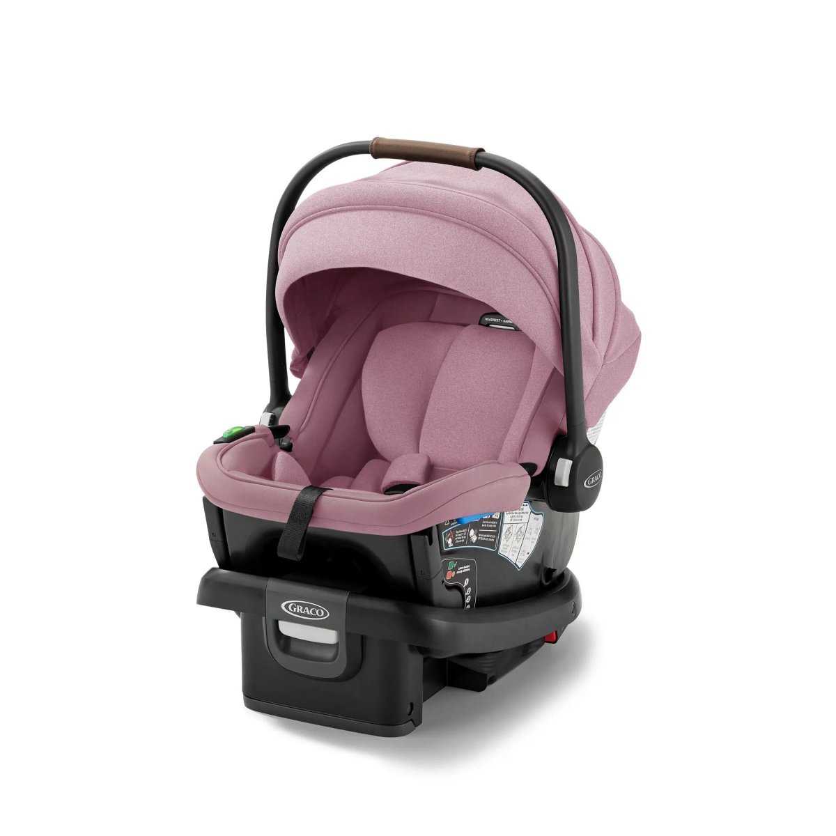 Graco GoMax infant car seat in Orchid Haze on base