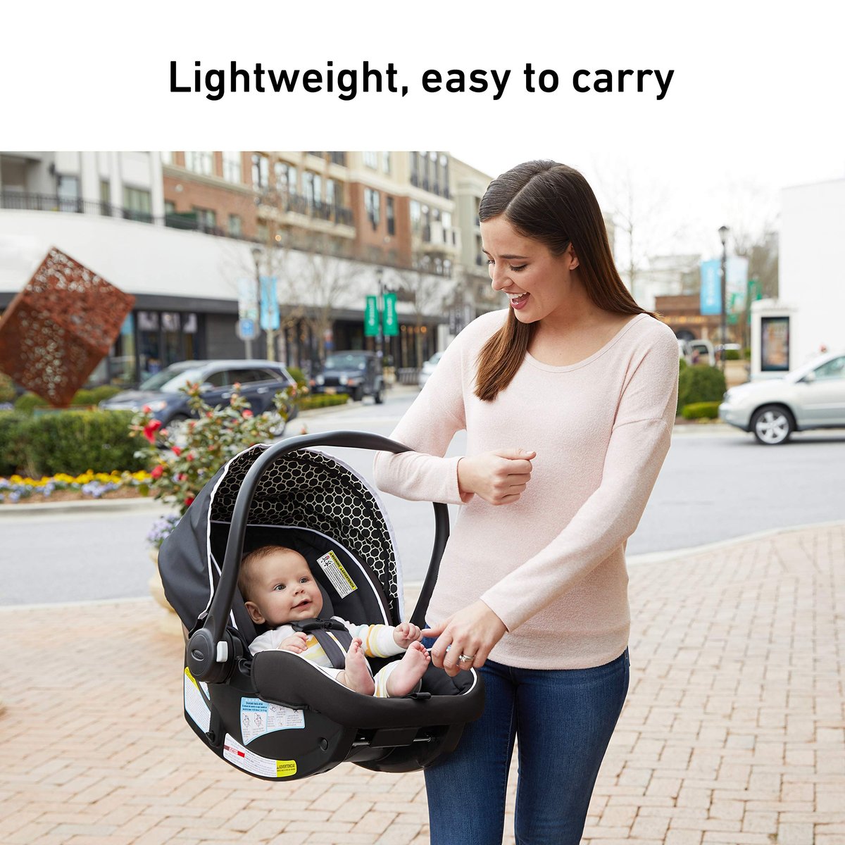 Graco SnugRide Lite LX infant car seat in Lilac Mod