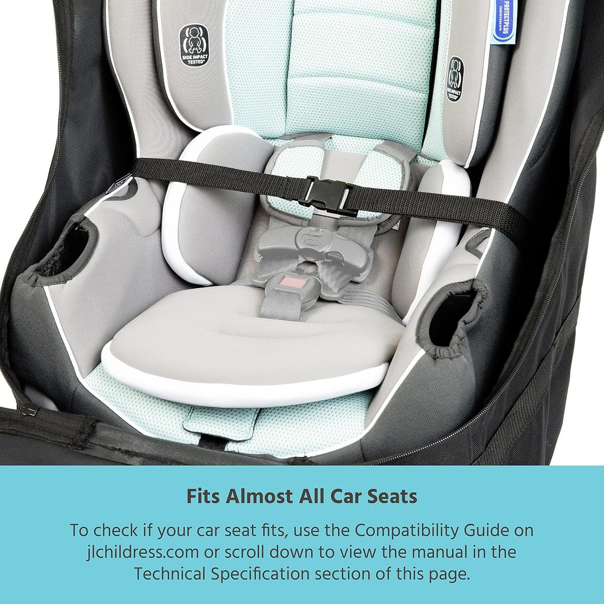Padded car seat travel bag