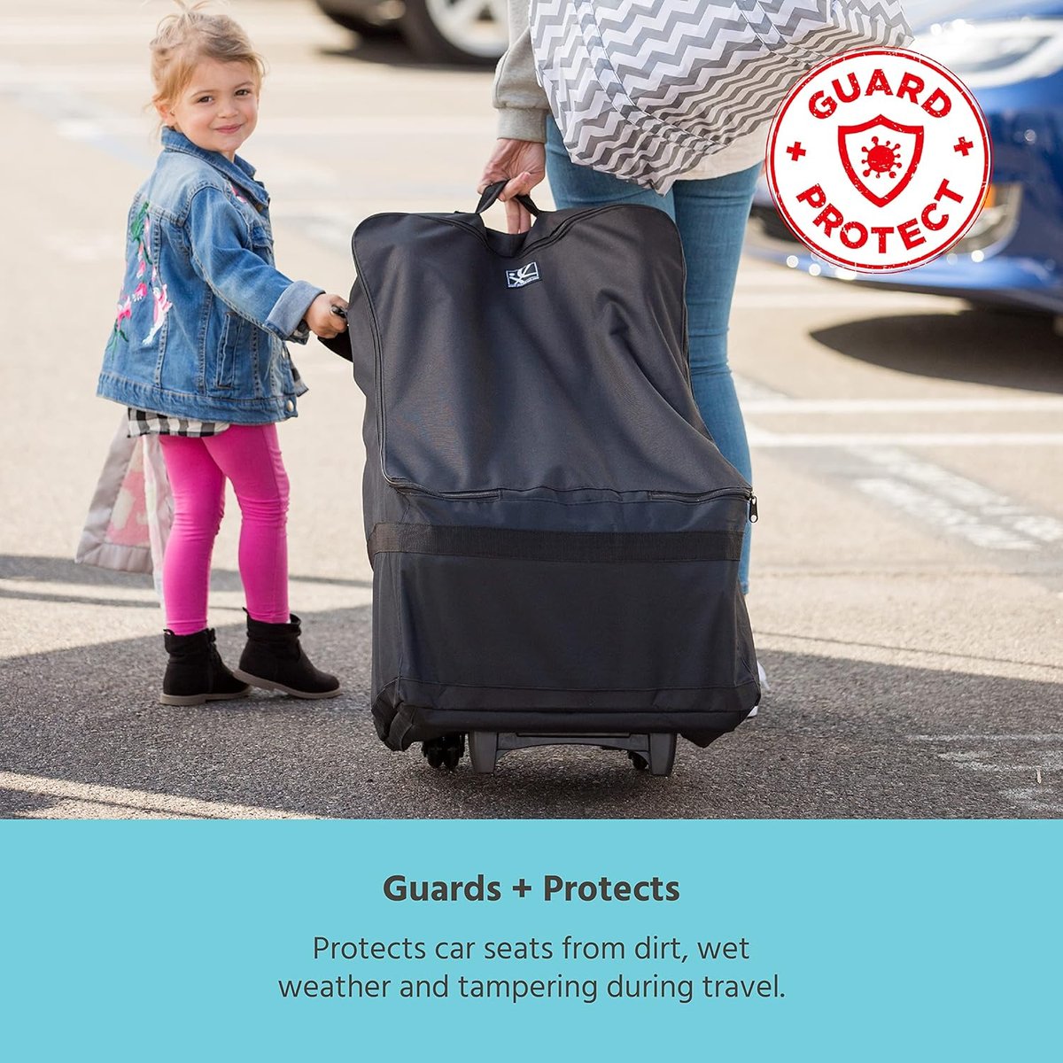 Padded car seat travel bag