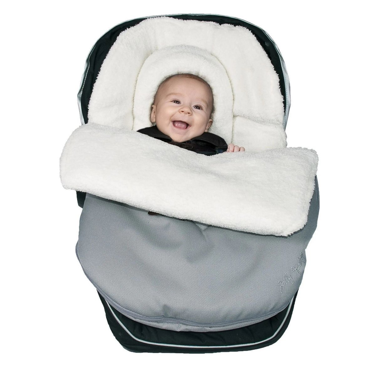 Jolly Jumper Arctic Sneak-a-Peek car seat cover in black