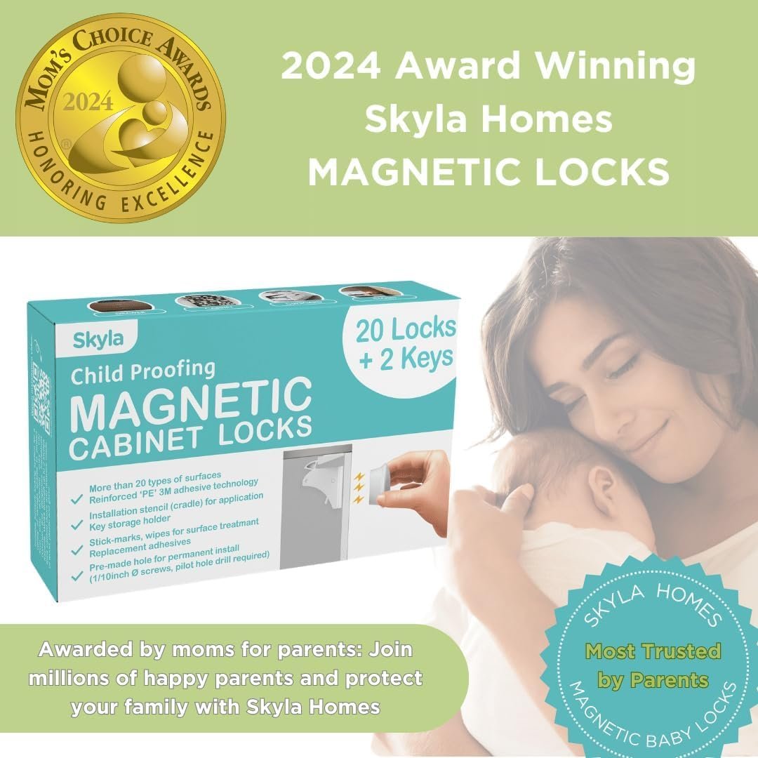 Magnetic cabinet and drawer locks