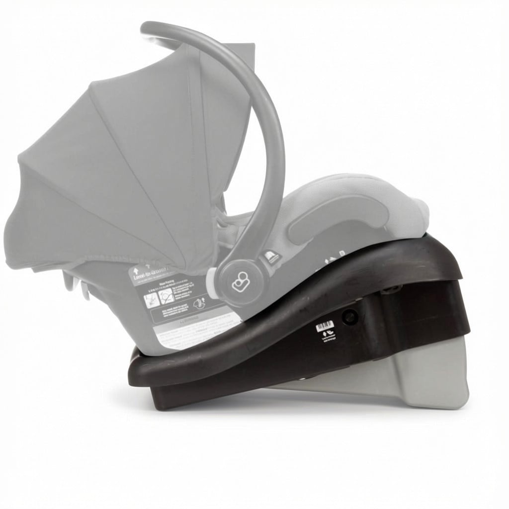 Maxi-Cosi Mico 30 infant car seat with base, shown from side angle highlighting canopy and handle