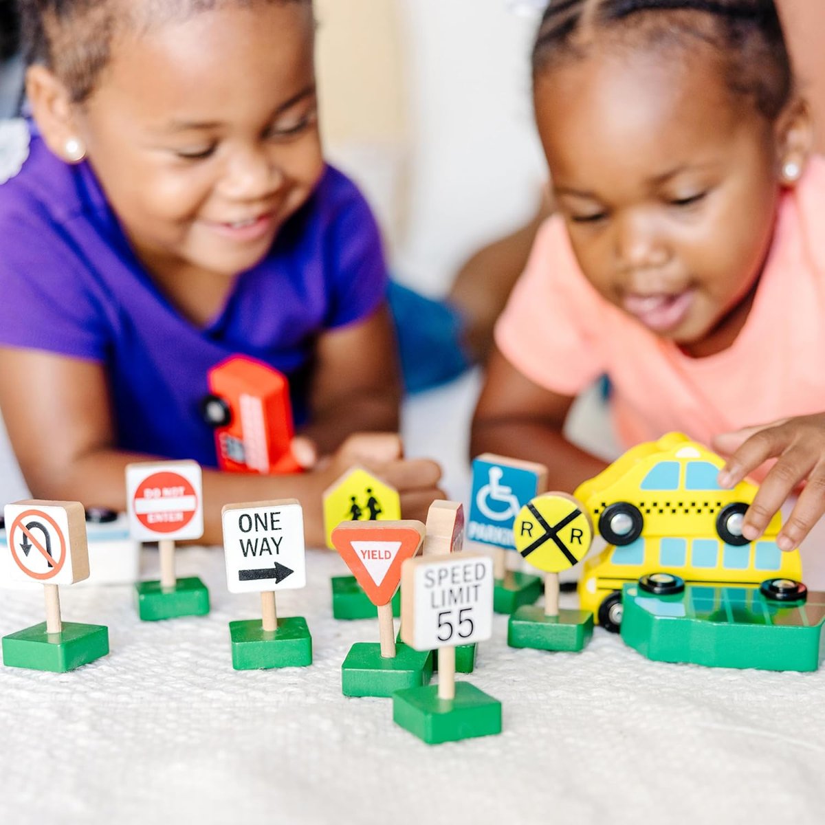 Wooden safety signs puzzle for kids