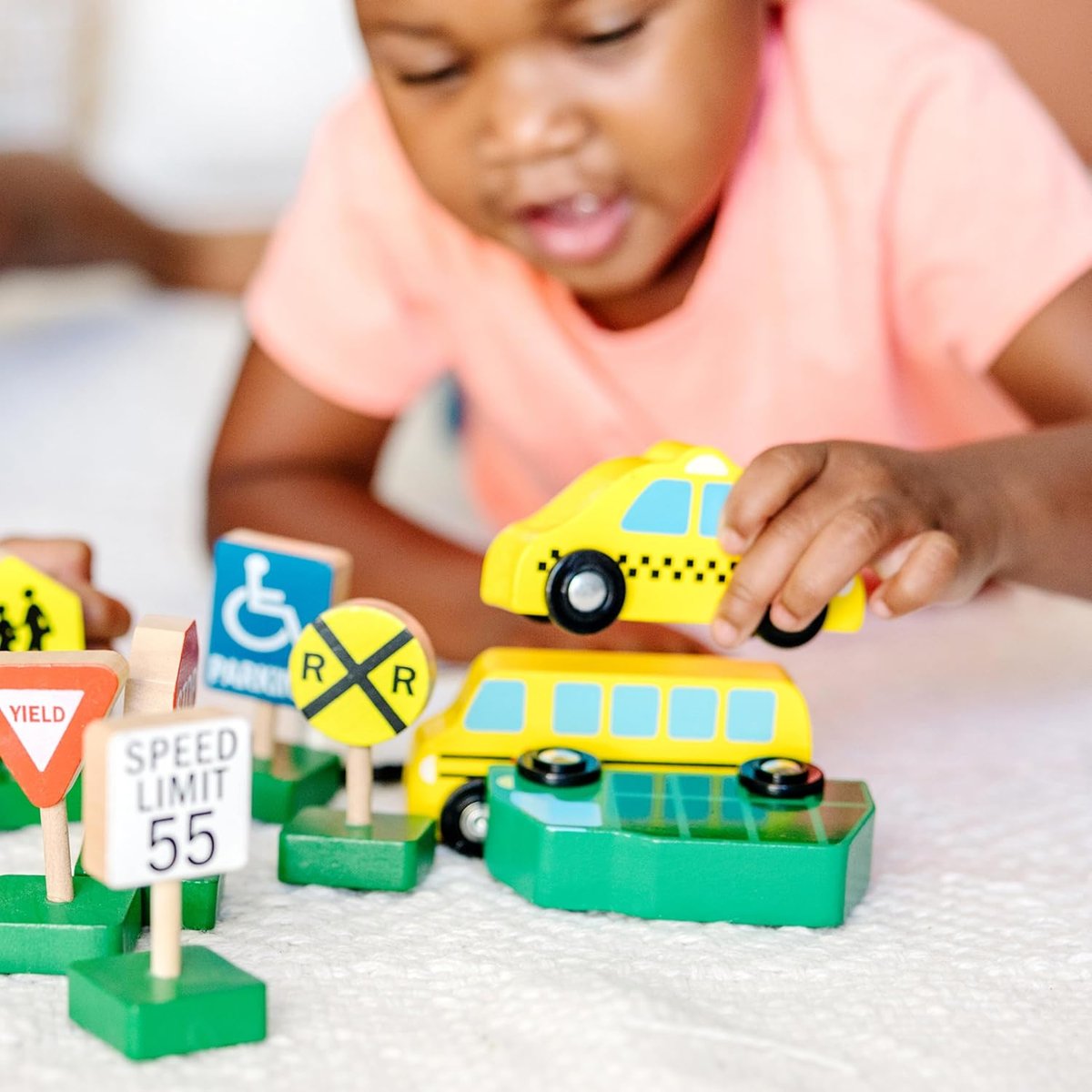 Wooden safety signs puzzle for kids