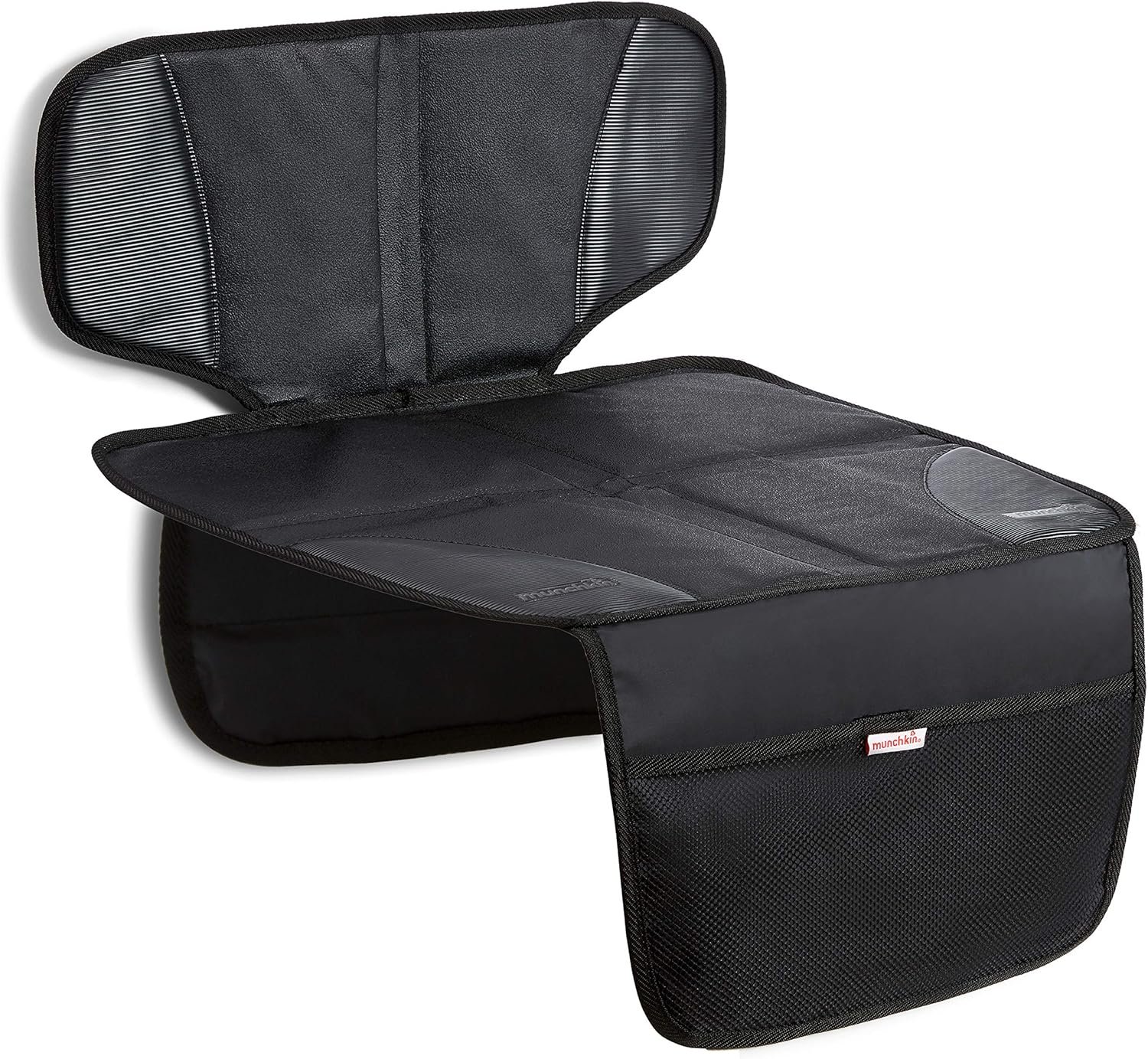 Munchkin auto seat protector with grip technology in black