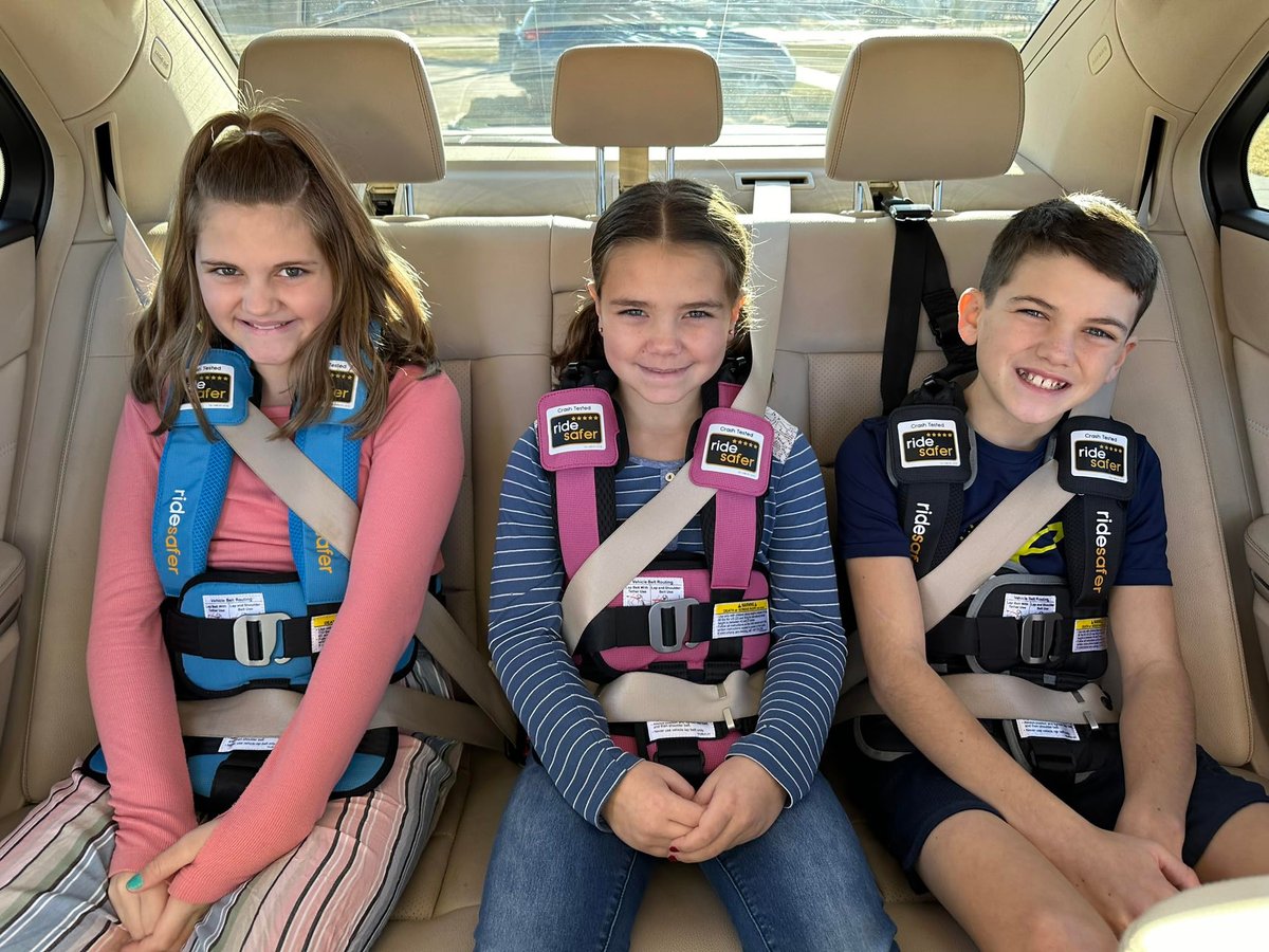 RideSafer travel vest with backpack carrying case