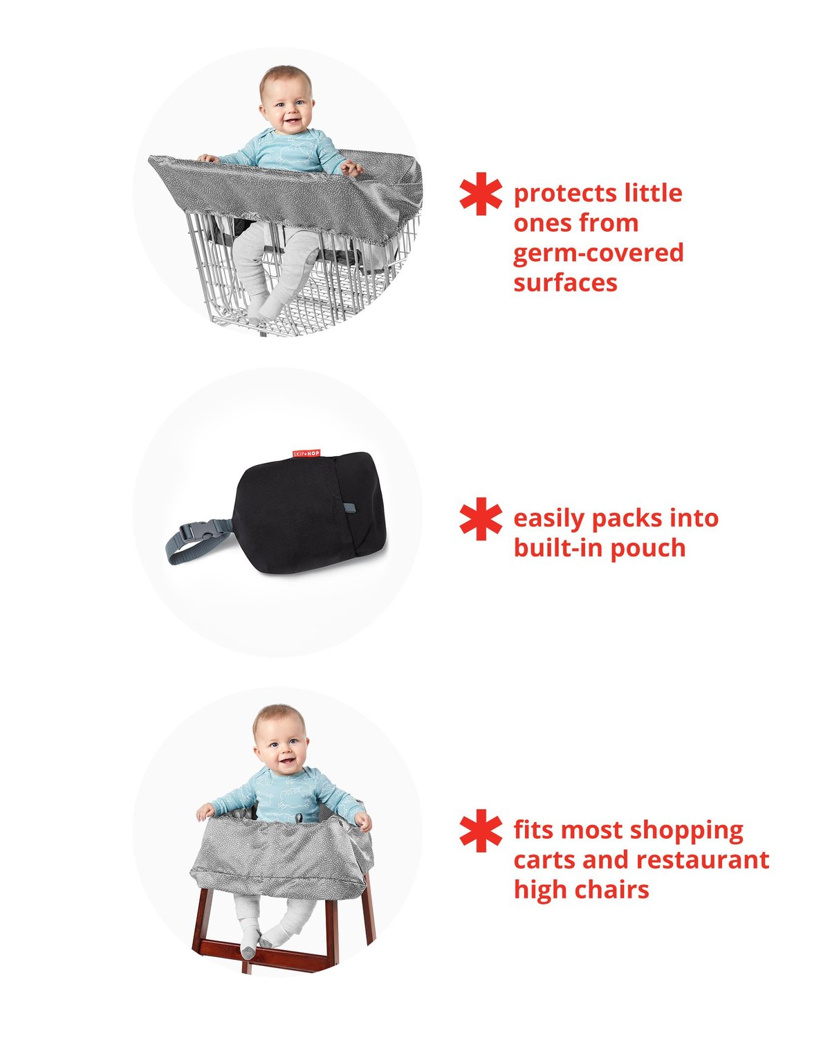 Skip Hop shopping cart and high chair cover