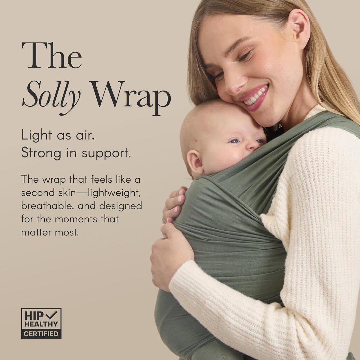 Solly Baby lightweight wrap carrier