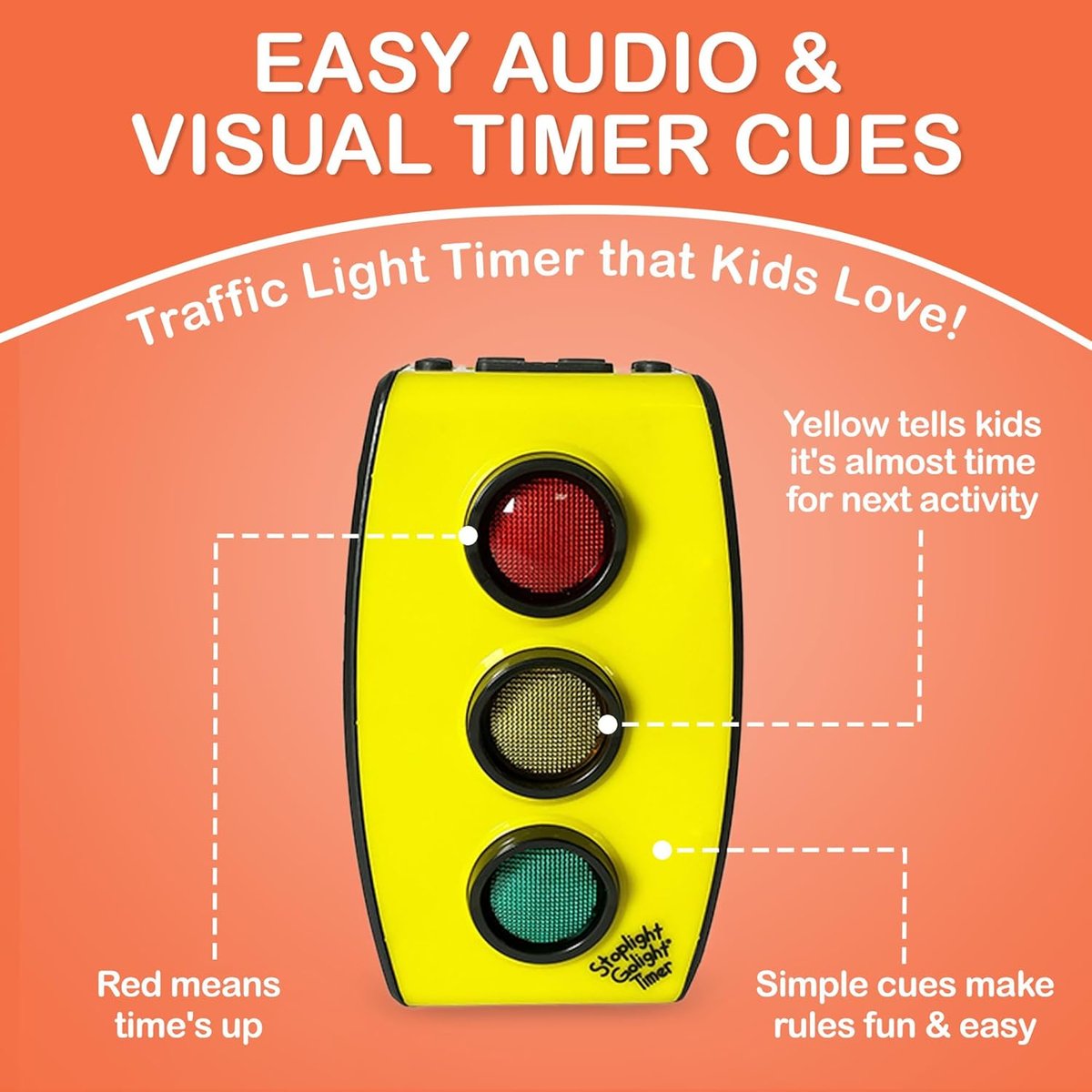 Traffic light visual timer for kids