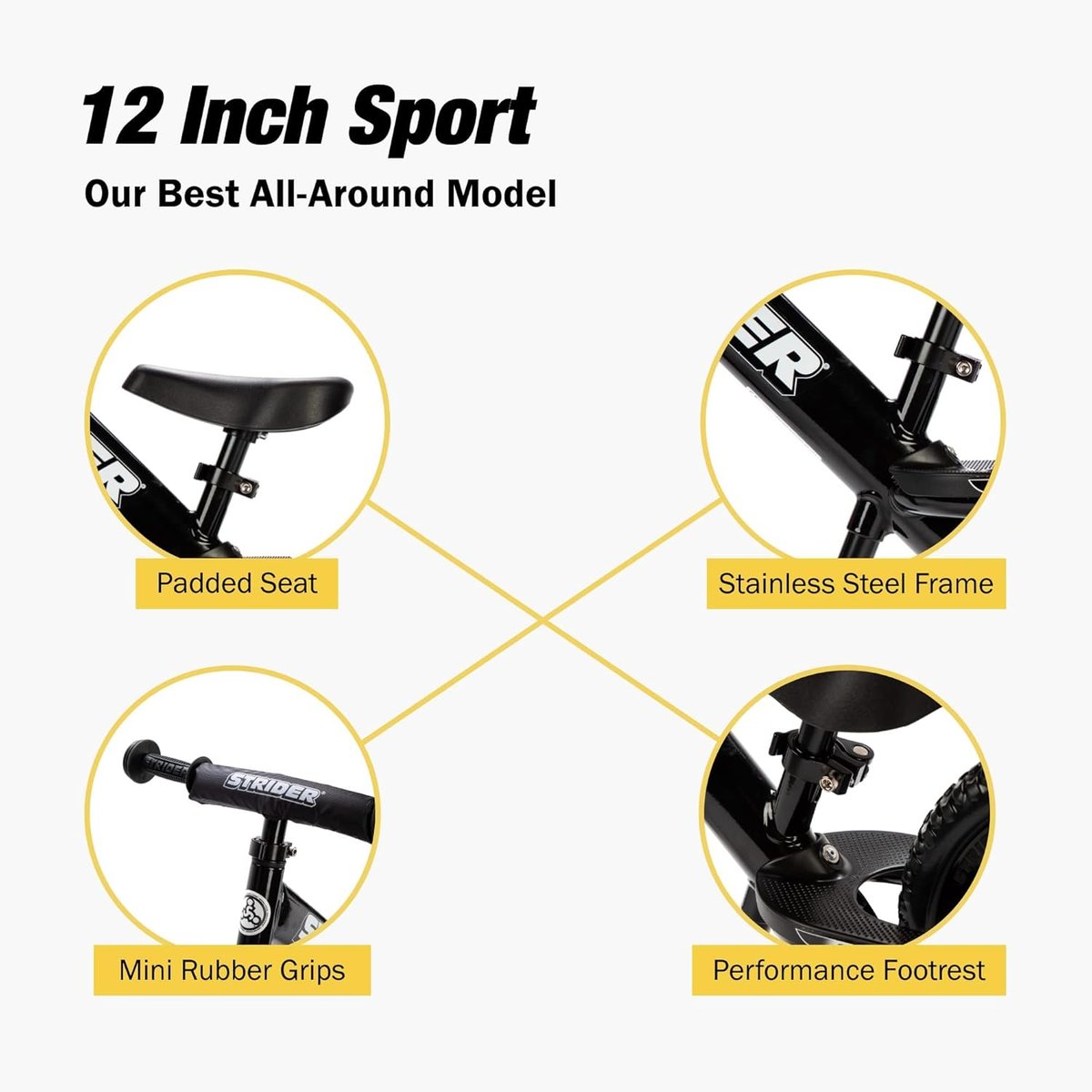 Strider 12 Sport balance bike for learning
