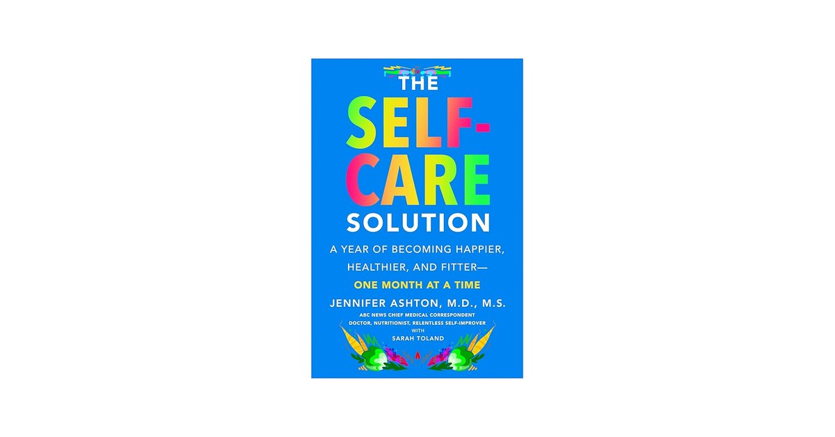 The Self-Care Solution Book cover with colorful title on blue background
