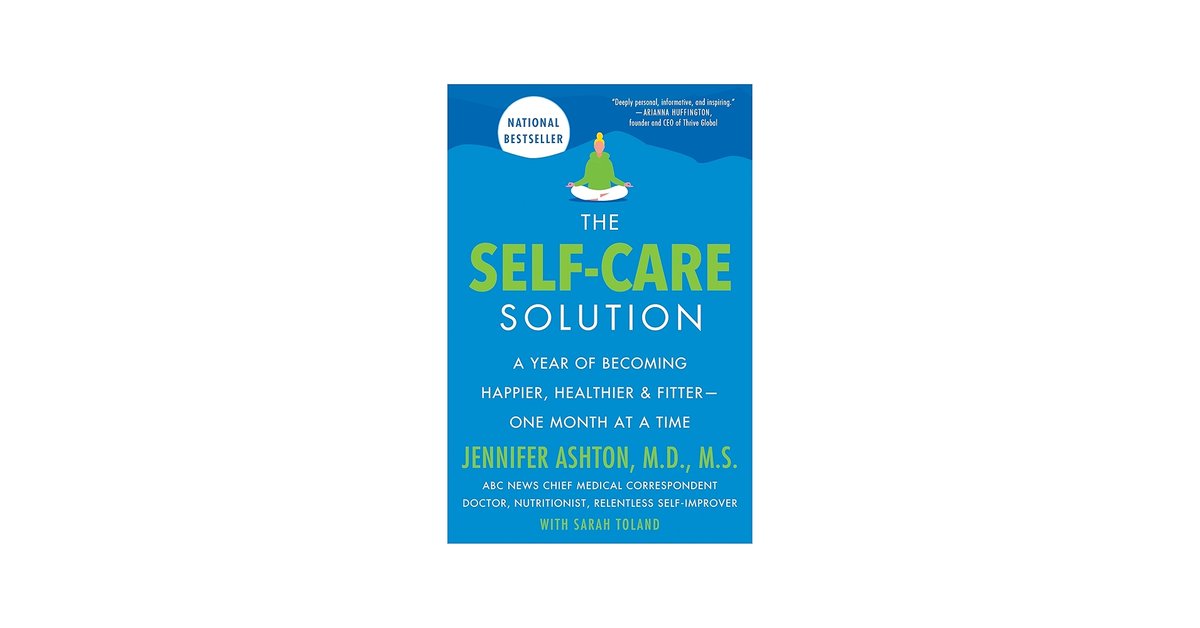 The Self-Care Solution Book cover with blue background and green text