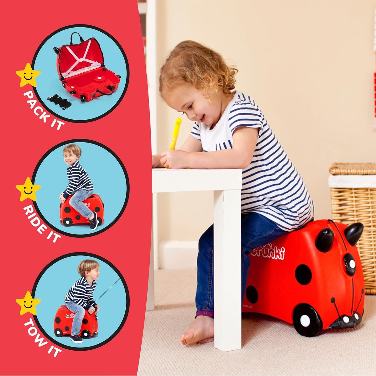 Trunki kids ride-on suitcase