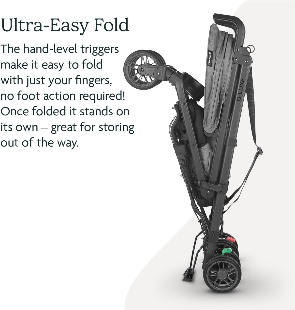 UPPAbaby G-Luxe umbrella stroller in Jordan charcoal