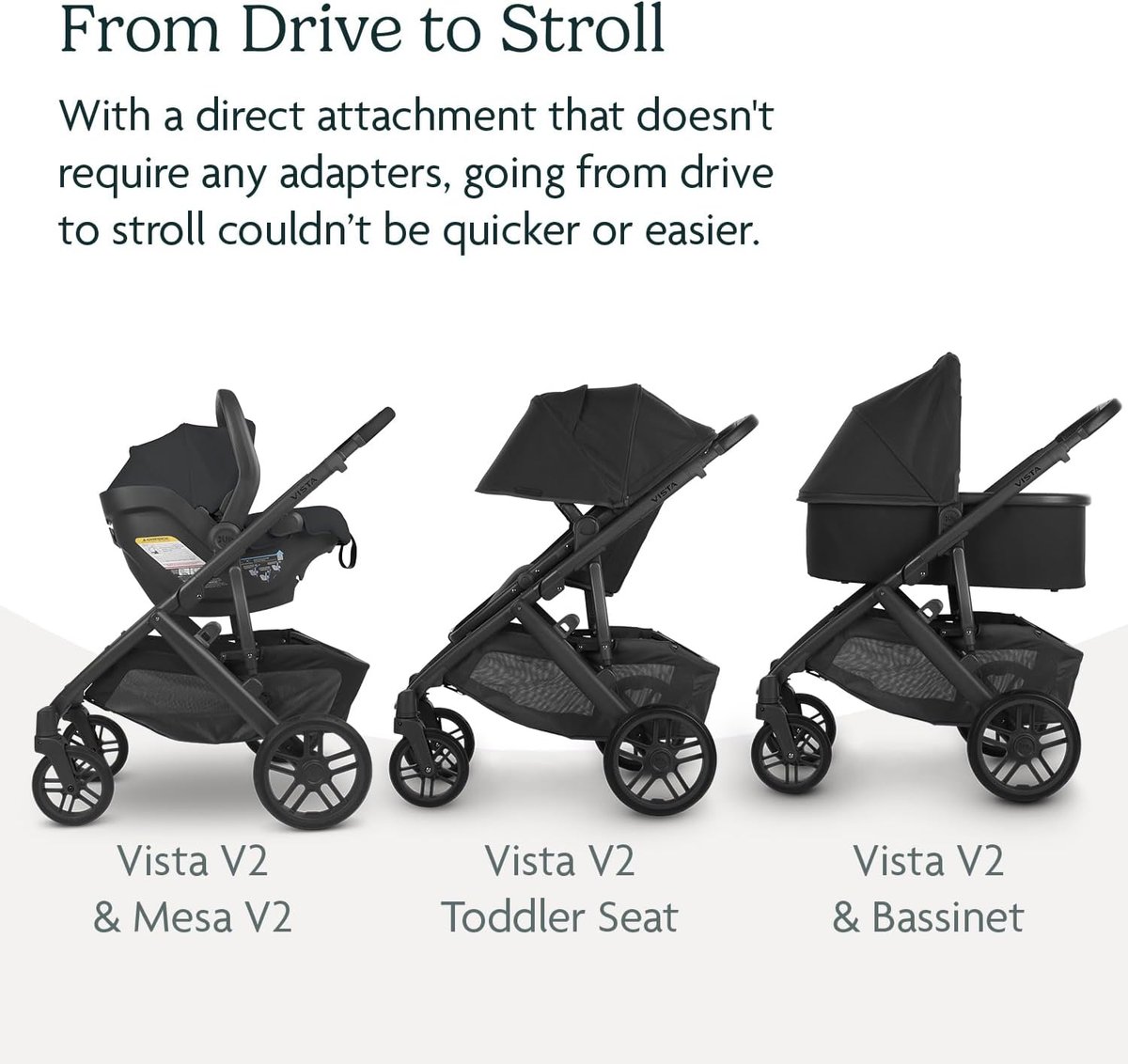 UPPAbaby Vista V2 with Mesa car seat in Jake black