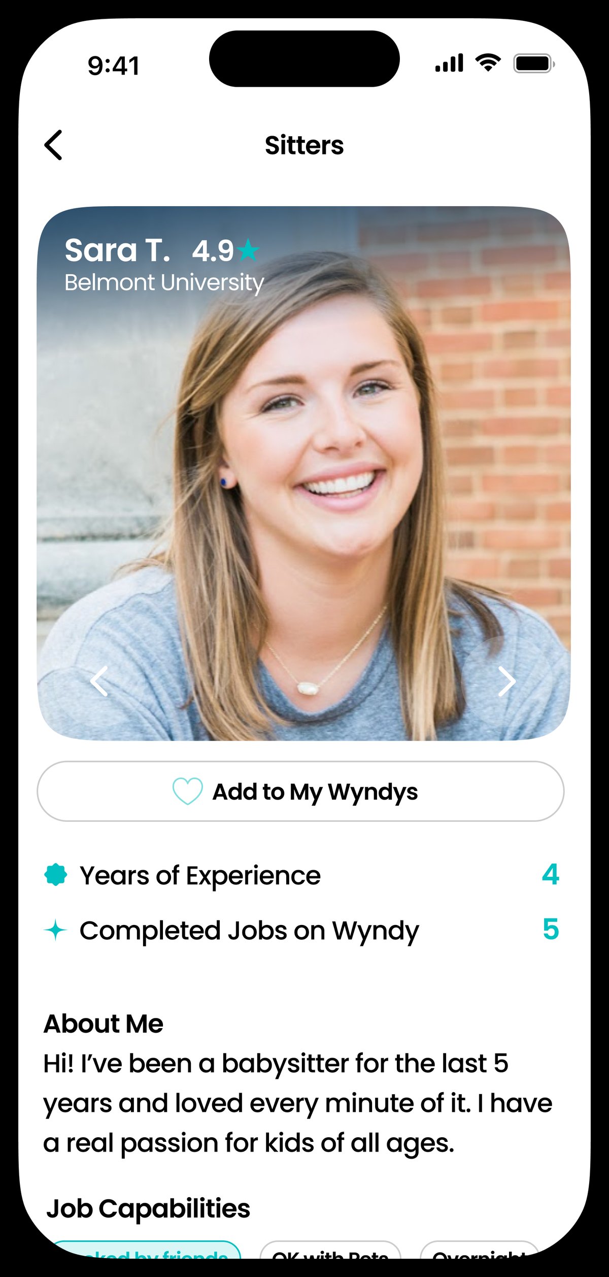 Wyndy college student babysitting