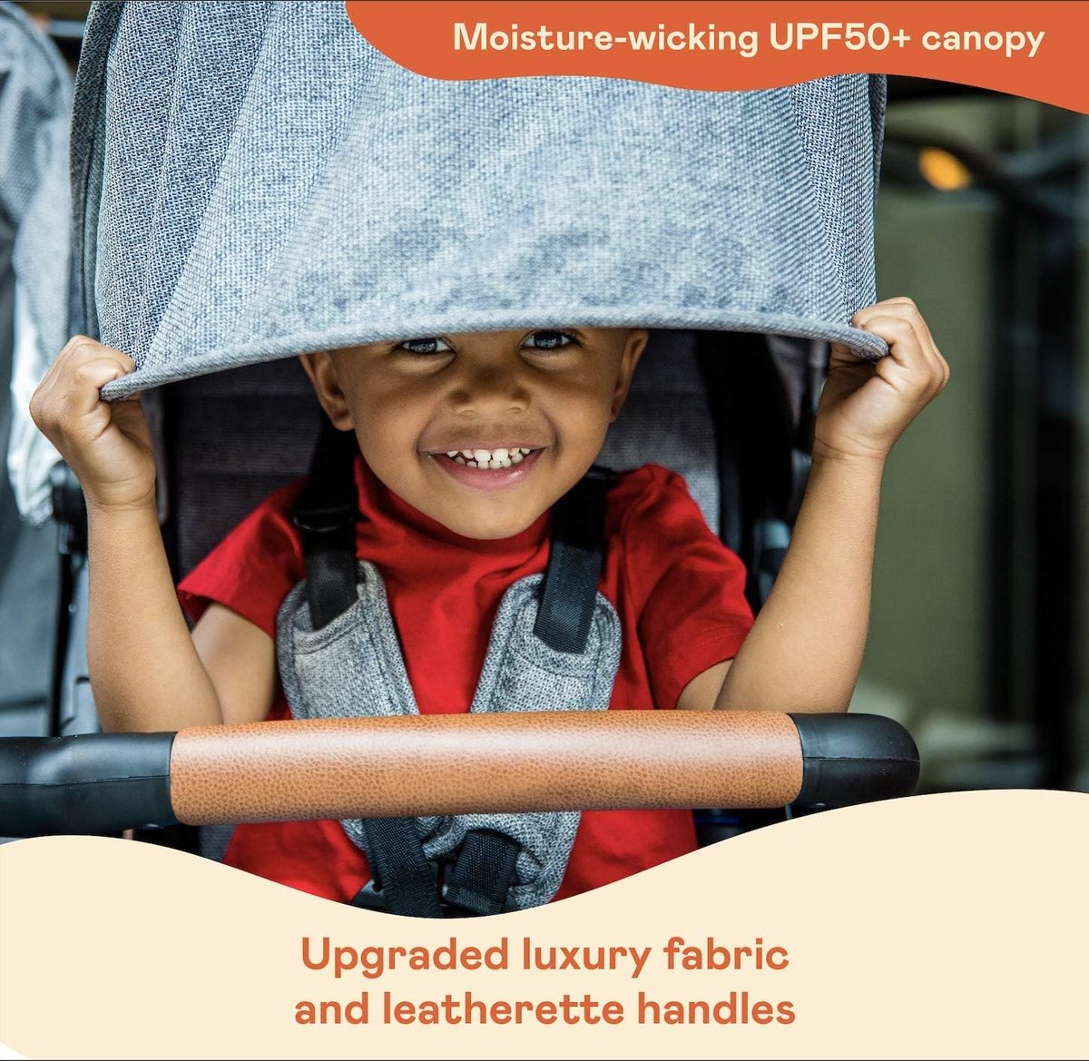 Zoe Twin Plus Luxe double umbrella stroller in black
