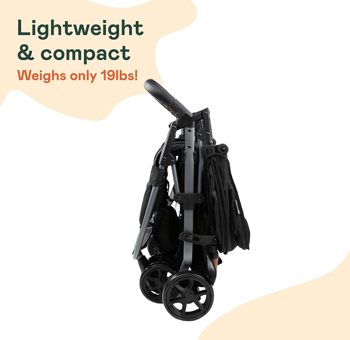 Zoe Twin Plus Luxe double umbrella stroller in black
