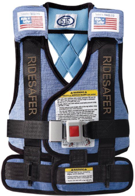 RideSafer travel vest child restraint vest on child